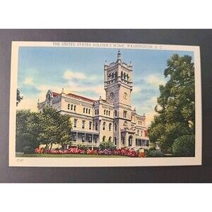 The United States Soldier's Home Washington, DC. Vintage Linen Postcard Ephemera